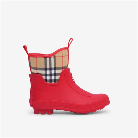 burberry rain boots with zipper.